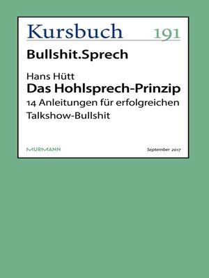 cover image of Das Hohlsprech-Prinzip